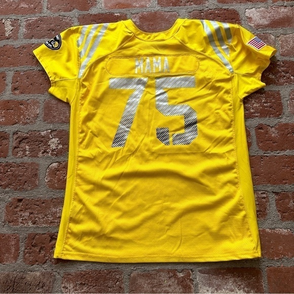 Army Football Adidas Game Uniform Jersey 3XL Mama #75 yellow, black, silver - Picture 10 of 15